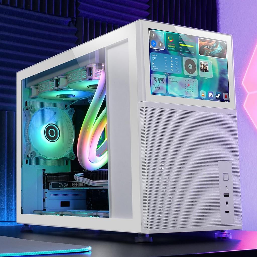 Boitier m-atx Mars Gaming avec écran lcd intégré - neuf, Enlèvement ou Envoi, Neuf