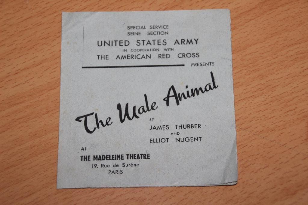 US WW2 "Programme de spectacle US ARMY " Paris, Collections, Envoi, Armée de terre, Livre ou Revue