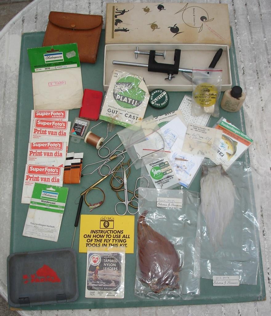 lot vliegvis materiaal, Watersport en Boten, Hengelsport | Algemeen, Ophalen, Gebruikt, Overige typen