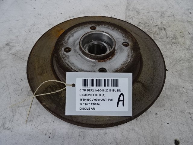 FREIN DISQUE ARRIÈRE Citroën Berlingo (01-2008/06-2018), Utilisé, Citroën