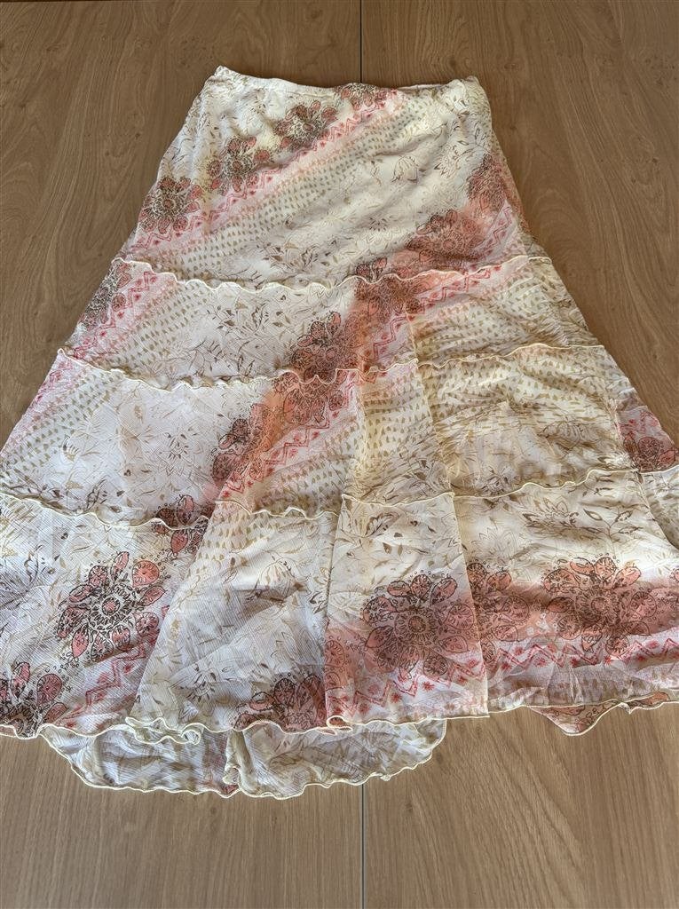 Lange Gevoerde Bloemenrok - UK 14-16 / EU 42-44, Vêtements | Femmes, Enlèvement ou Envoi, Comme neuf