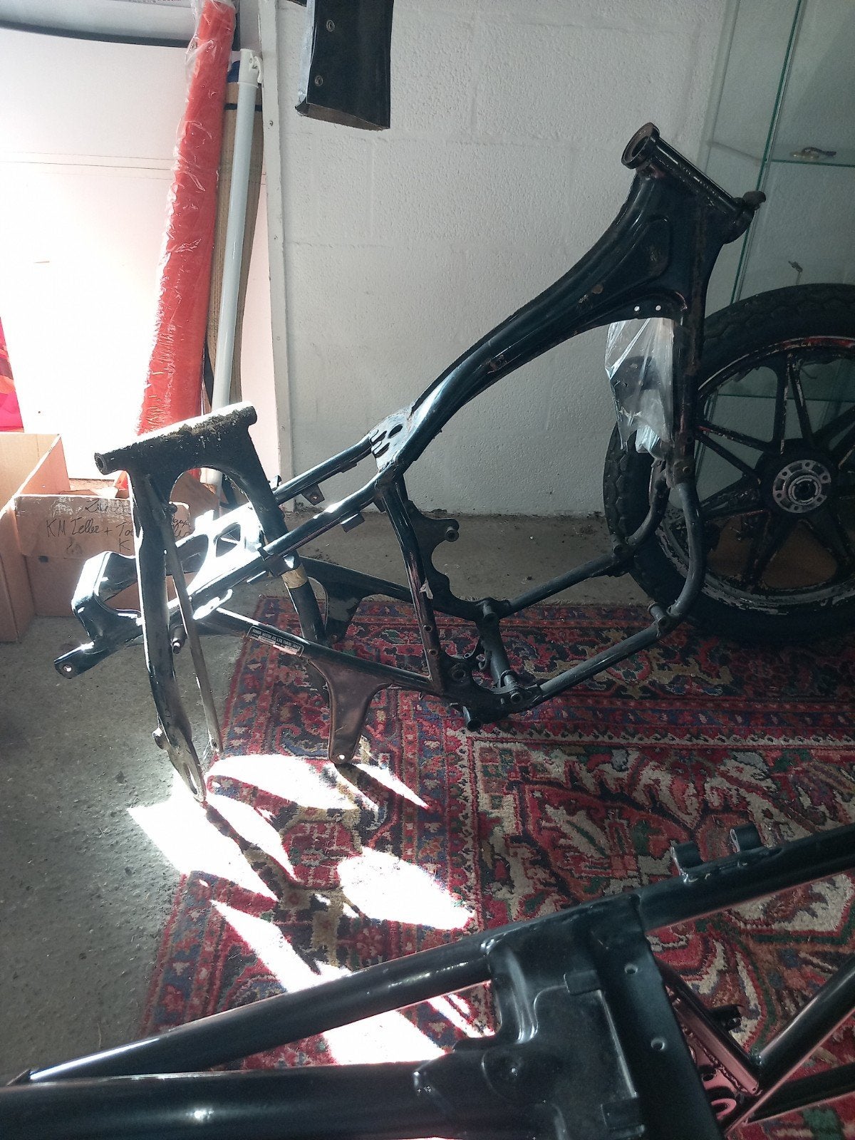 Honda cb 350 kader met ophang beugels en achterbrug, Motoren, Ophalen