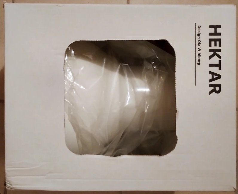 IKEA HEKTAR lamp 22 cm – wit, Ophalen of Verzenden, Zo goed als nieuw, E27 (groot)