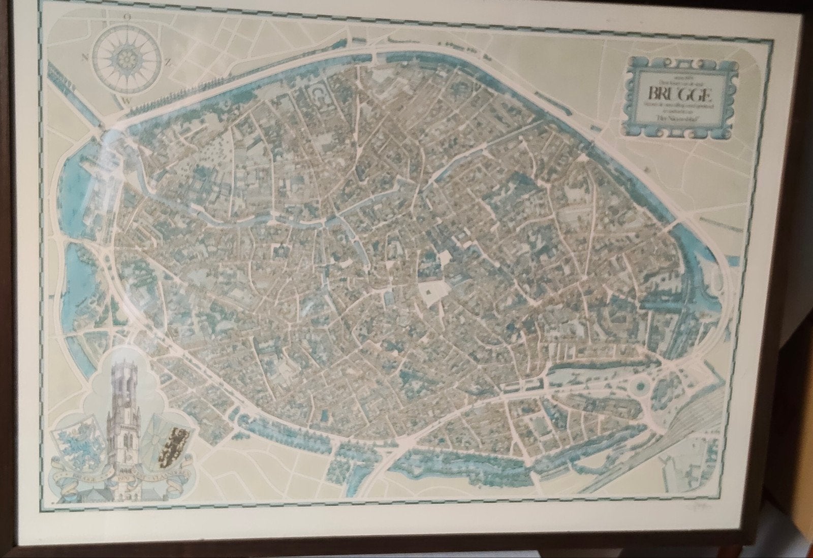 kaart van Brugge 63x86cm, Ophalen
