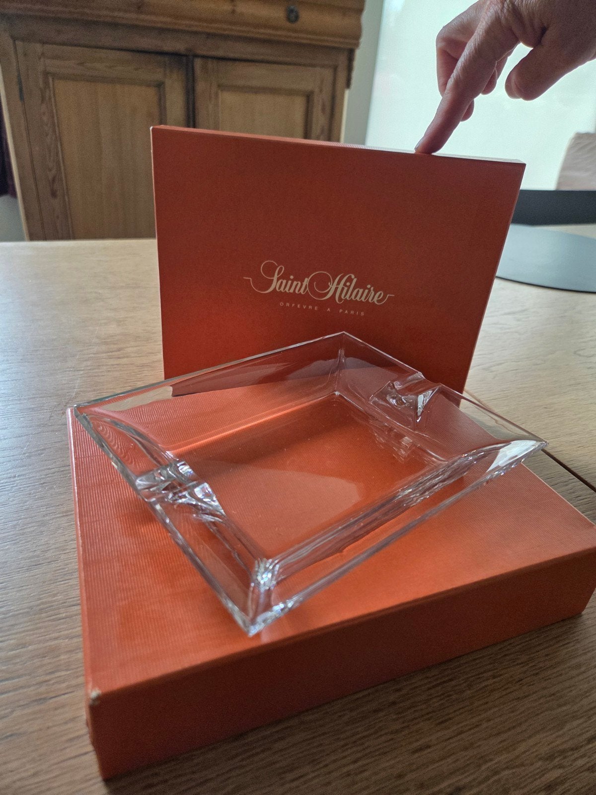 asbak cendrier kristal saint hilaire paris, Antiek en Kunst, Ophalen of Verzenden