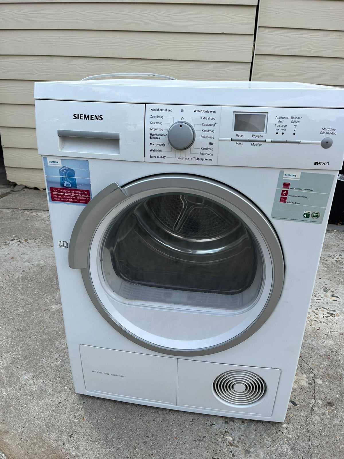 Droogkast Siemens, Ophalen, Anti-kreukfase, 8 tot 10 kg, Zo goed als nieuw