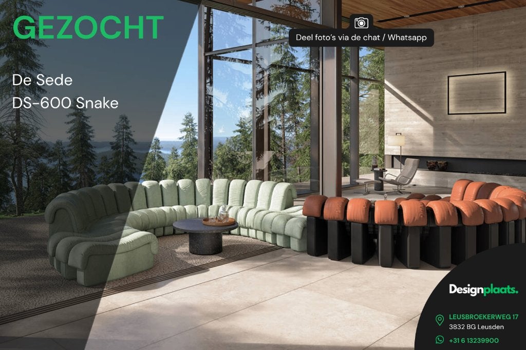 GEZOCHT: De Sede DS-600 Snake — Direct Inkoop, Huis en Inrichting, Zetels | Zetels, Ophalen of Verzenden, Stof, Bankstel Bank Zetels Sofa Hoekbank Design bank