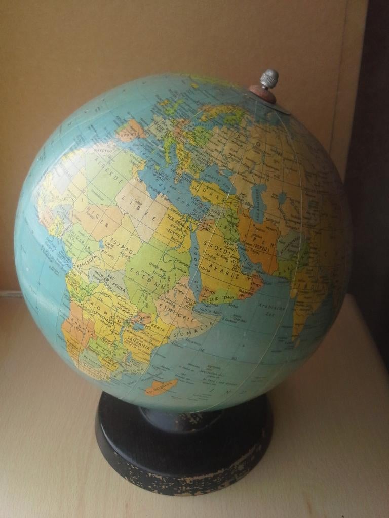 Vintage Wereldbol, Ophalen, Gebruikt