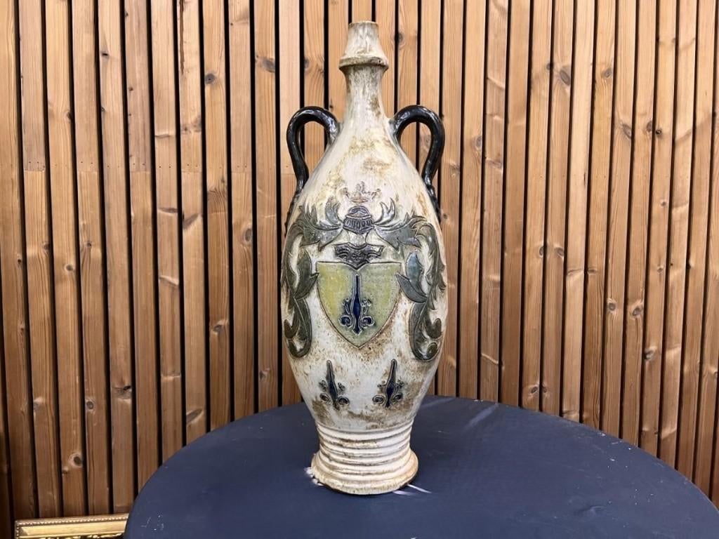 Zeldzame Grote Vloervaas Roger Guérin (65 cm) – Gesigneerd, Enlèvement