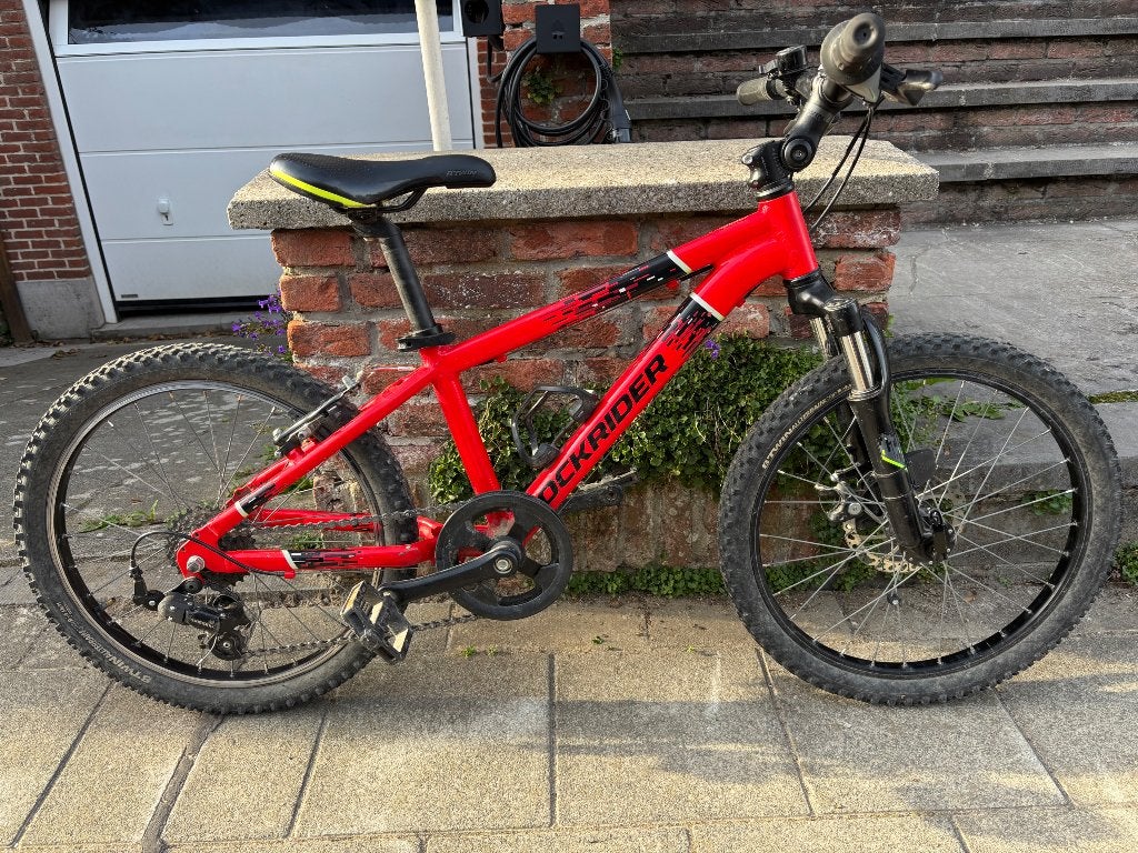 Vélo VTT 6-9 ans - suspension, frein à disque, guidon réglab, 16 à 20 pouces, Enlèvement, Frein à disque, Rockrider