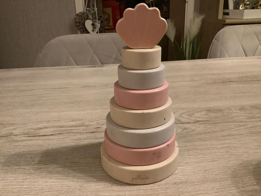 Houten speelgoed stapeltoren, Ophalen of Verzenden, Gebruikt, Puzzelen