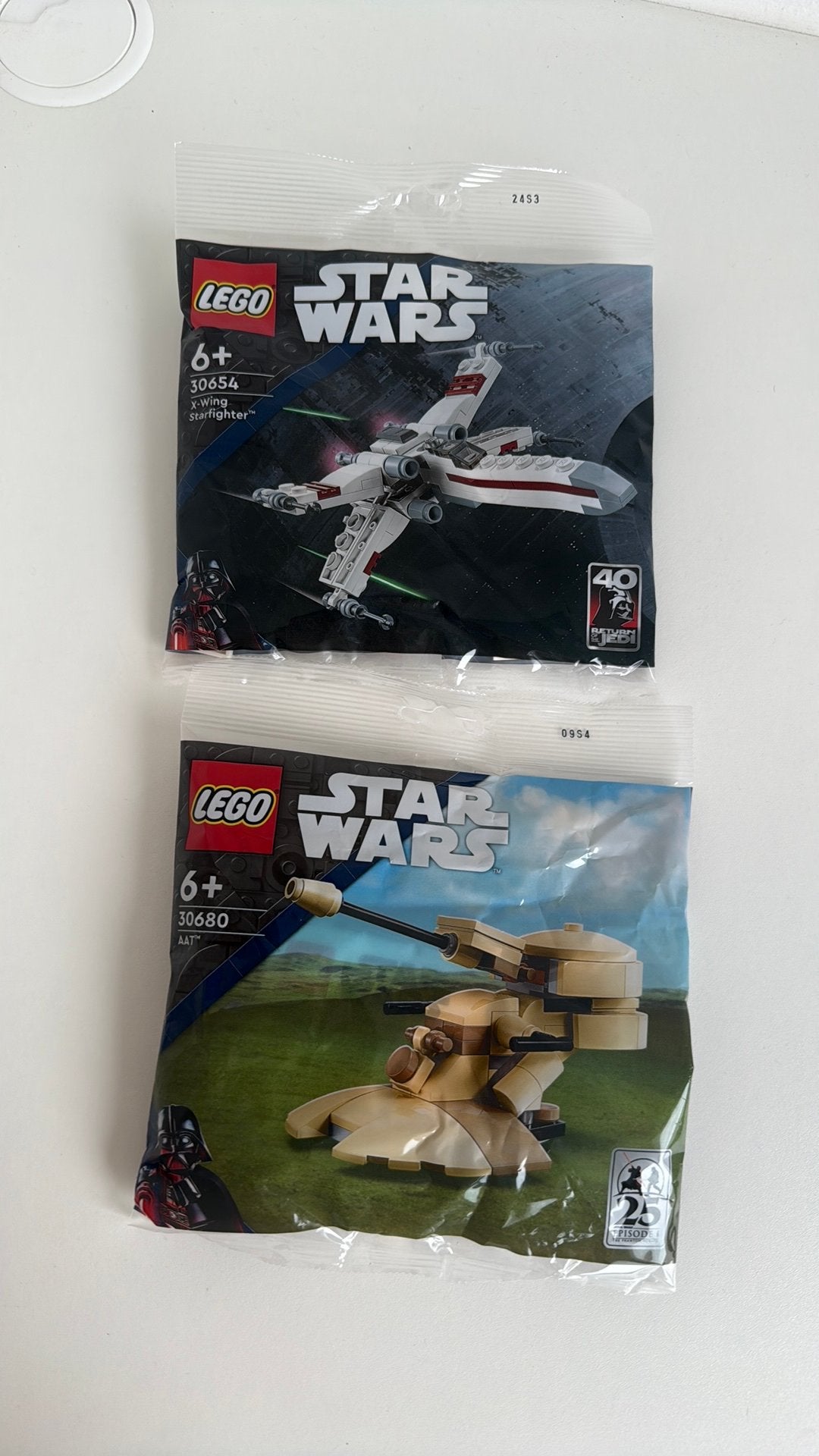 Lego star wars x wing fighter en AAT poly bags, Verzenden, Zo goed als nieuw