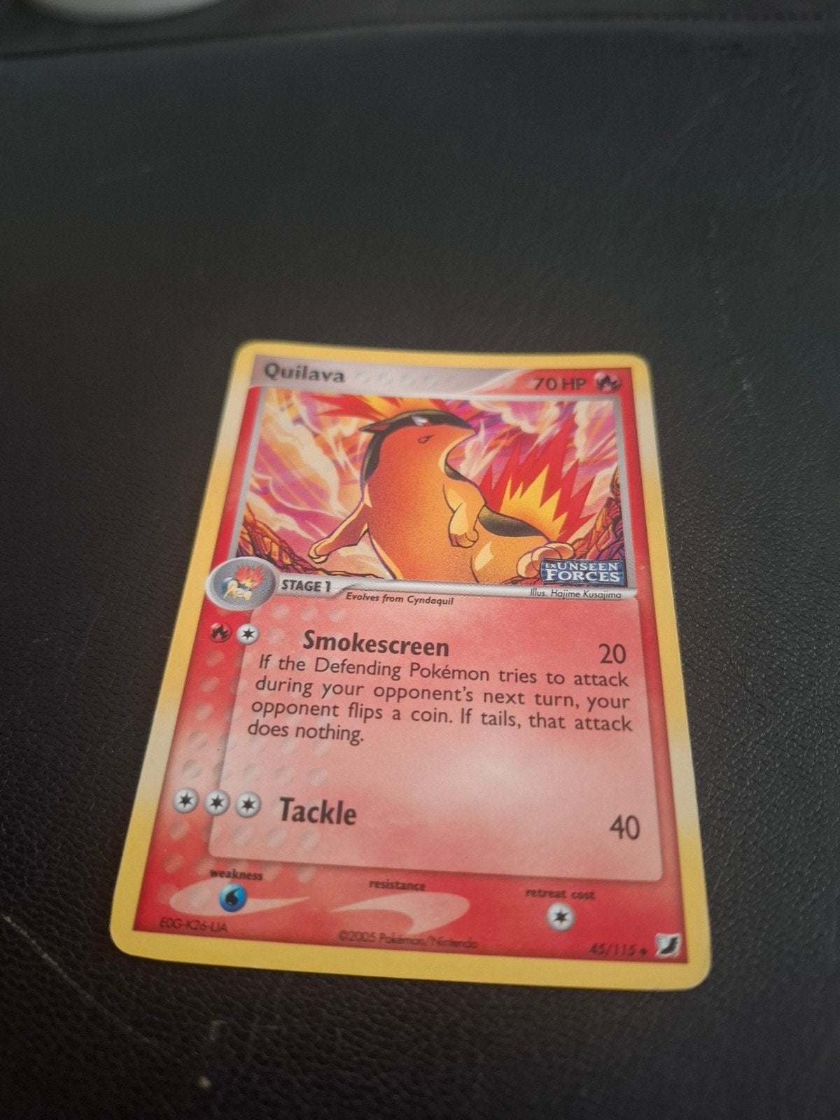 Quilava Pokémon Kaart 45/115 Unseen Forces (2005), Hobby en Vrije tijd, Verzamelkaartspellen | Pokémon, Ophalen of Verzenden