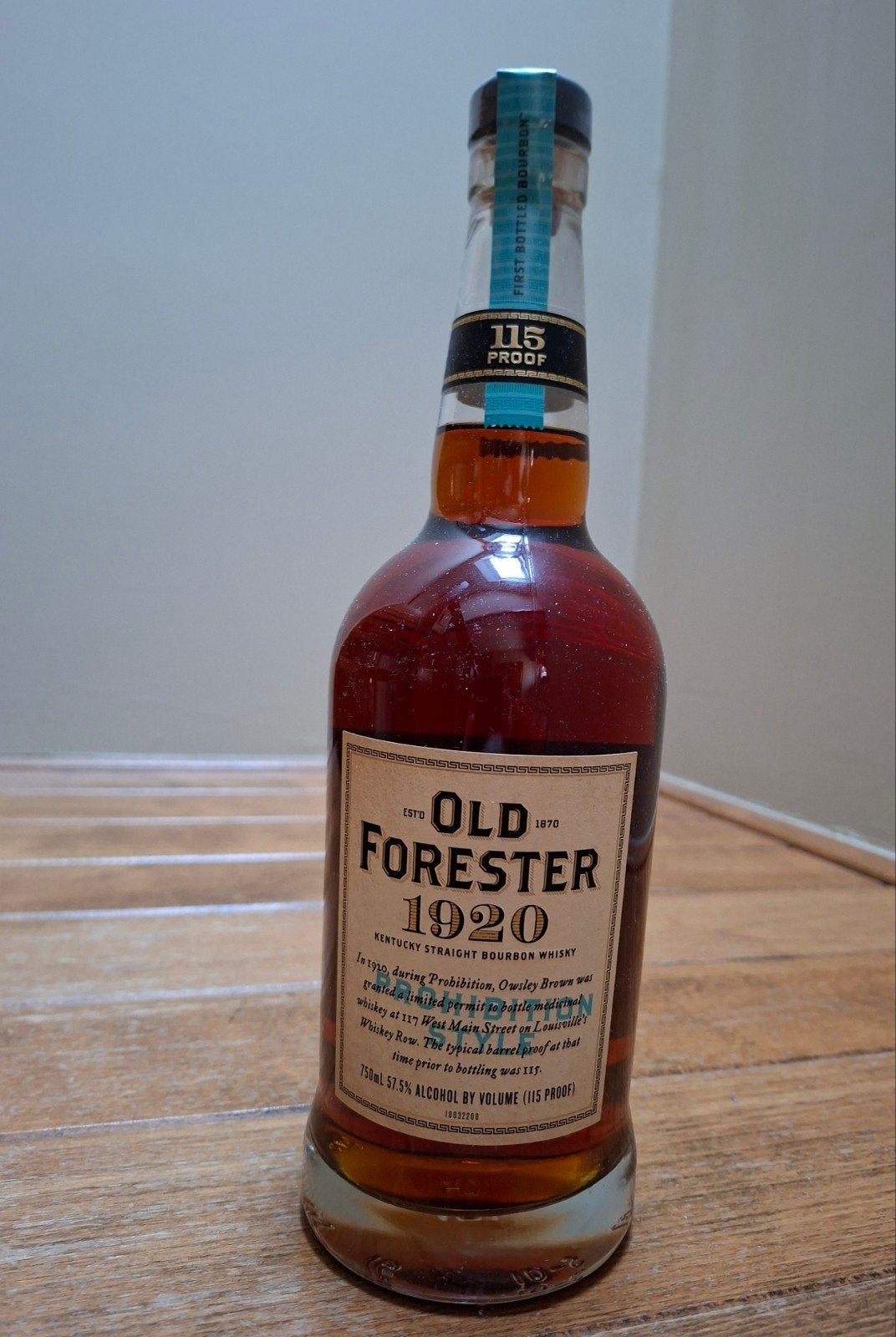 Old Forester 1920 bourbon whiskey, Collections, Neuf, Pleine, Enlèvement, Autres types