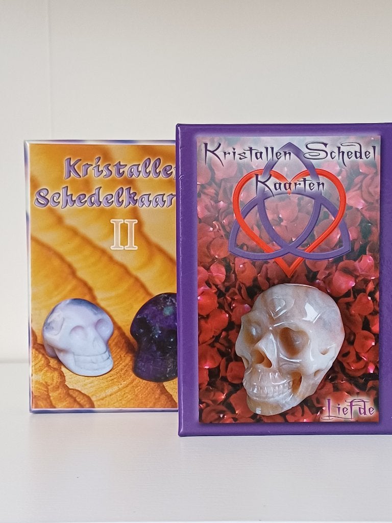 Kristallen schedel kaarten box 1 & box 2 in zeer goede, Tarot of Kaarten leggen, Ophalen of Verzenden, Zo goed als nieuw, Corneille van Hirtum