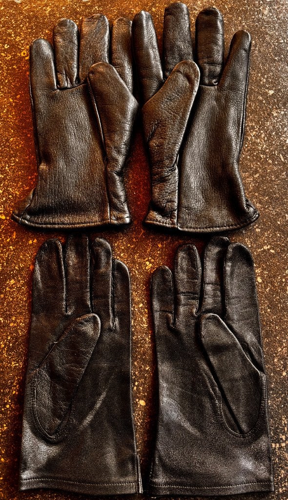 Lederen handschoen zwart maat 9, Ophalen, Zo goed als nieuw, Maat 52/54 (L), Handschoenen