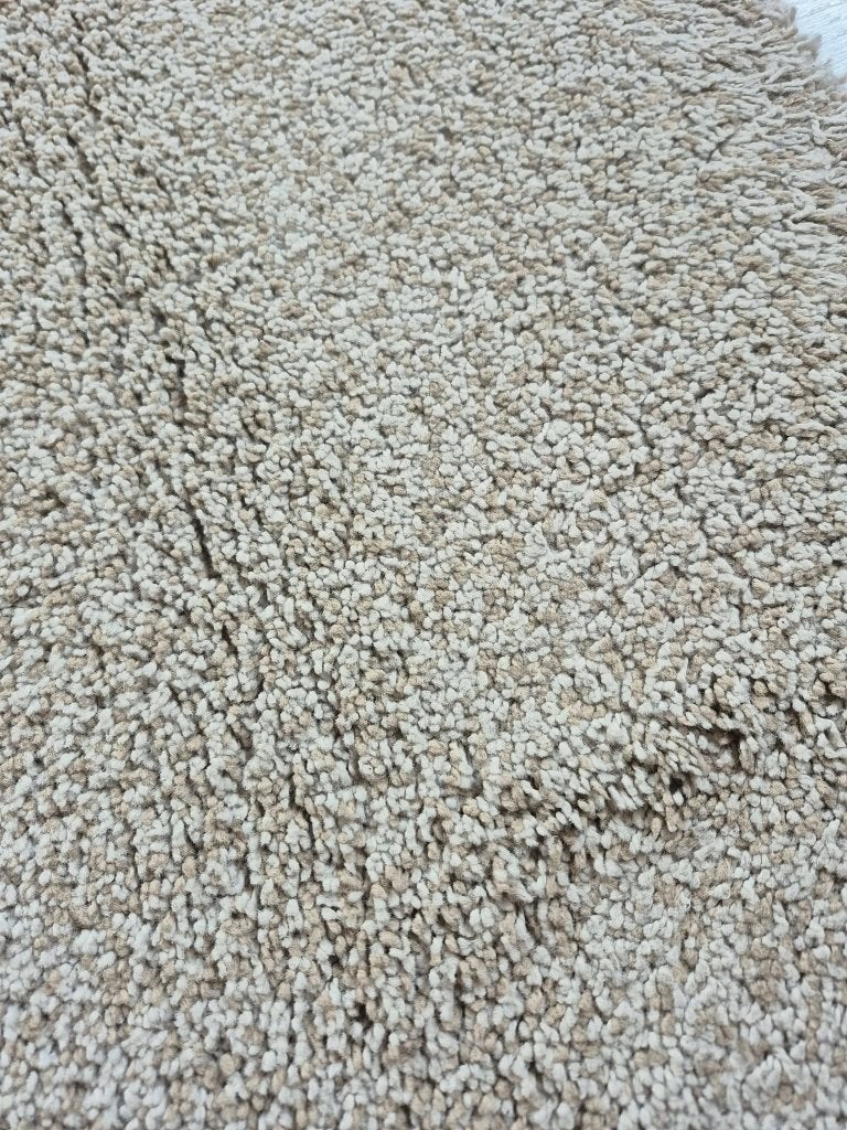 hoogpolig beige tapijt, Beige, Enlèvement, Utilisé, Rectangulaire