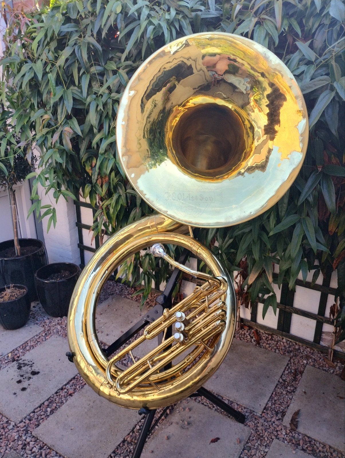 Sousaphone Olds USA BBb (1956), Musique & Instruments, Instruments à vent | Tubas, Utilisé, Tuba en si bémol, Avec valise ou sac