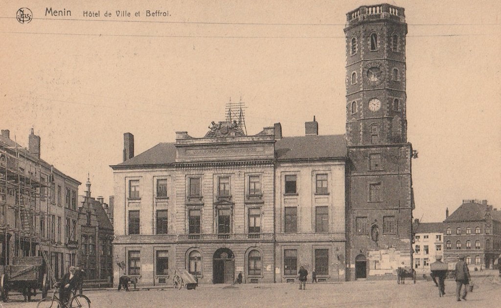 MENEN -  Stadhuis en Belfort, Envoi, Non affranchie, Flandre Occidentale