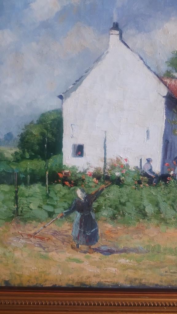 Peinture de François Gomze  1861/1949, Enlèvement ou Envoi