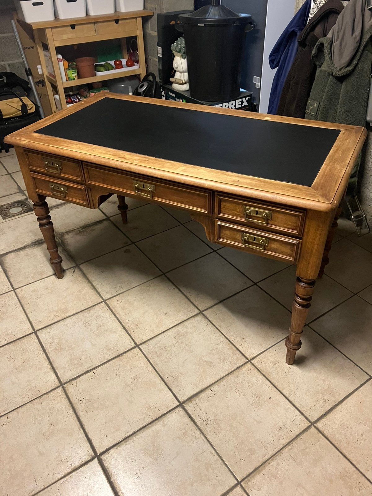 Bureau plat style Louis Philippe XIV ou Louis 13, Antiquités & Art, Enlèvement