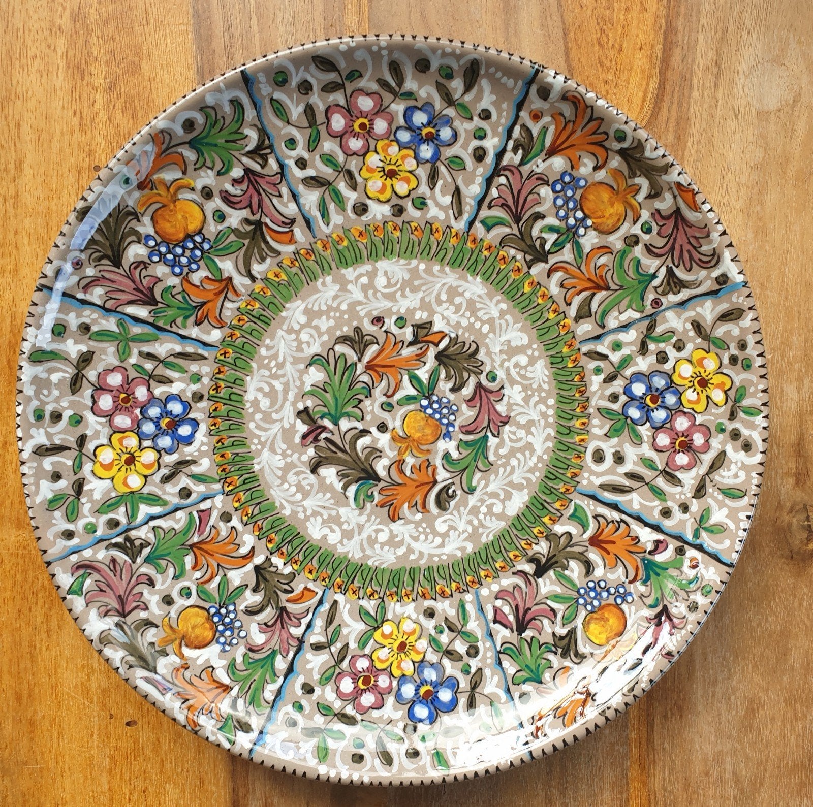Molaroni Pesaro keramiek sierbord 27cm. italie, Antiek en Kunst, Ophalen of Verzenden