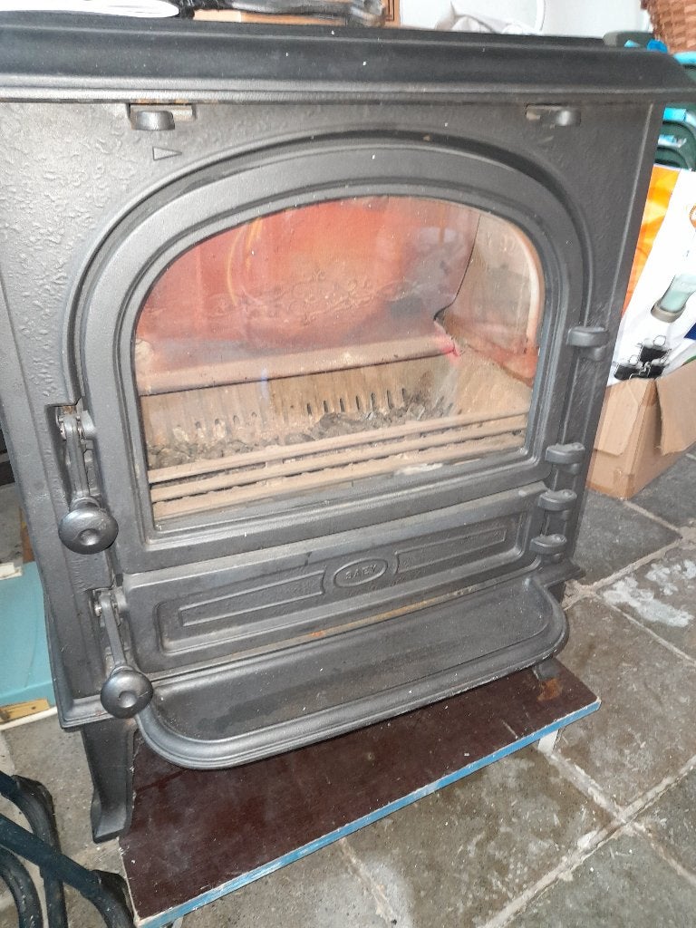kachel voor hout en steenkool, Ophalen, Zo goed als nieuw, Vrijstaand, Hout
