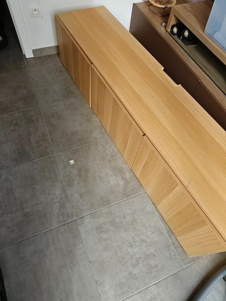 Ikea Besta TV meubel, Ophalen, Gebruikt, 100 tot 150 cm, Eikenhout