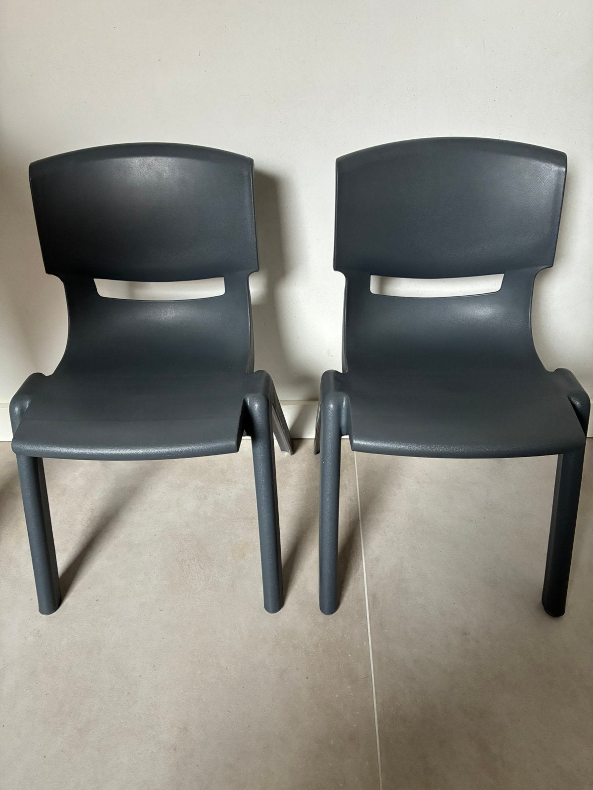 2 blauw/grijze kinderstoeltjes, Ophalen, Zo goed als nieuw