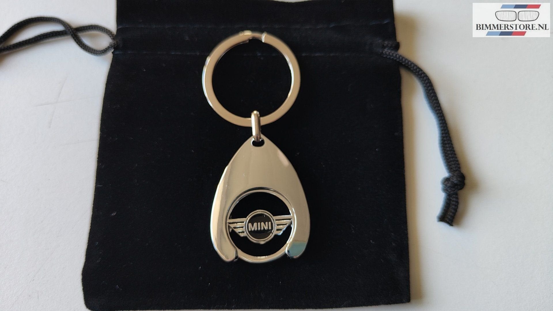 MINI Sleutelhanger keyring winkelwagen munt merchandise, -, -, Nieuw, Ophalen of Verzenden