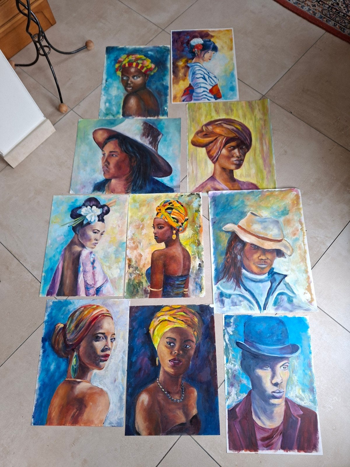 Portraits du monde, Antiquités & Art, Art | Peinture | Classique