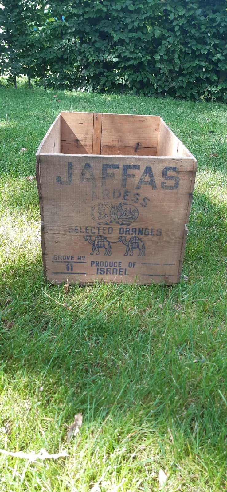 2 oude Jaffa´s fruitkisten, Enlèvement