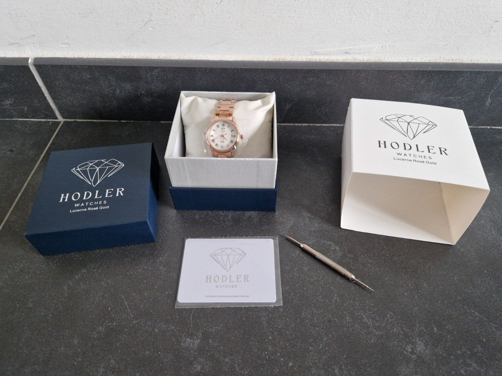 Montre pour femme Hodler Lucerne Rose Gold NOUVELLE ! ! !, Enlèvement ou Envoi, Or, Or