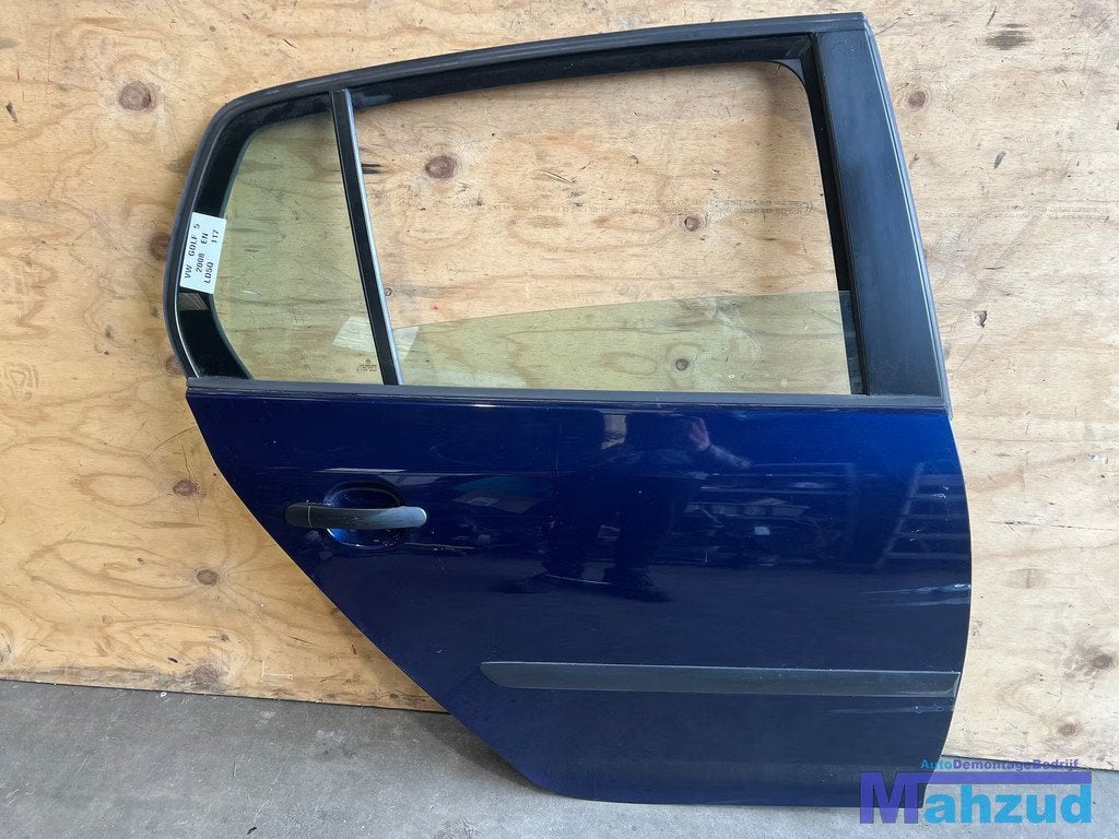 VW GOLF 5 Blauw LD5Q Rechts achter deur 2003-2009, Gebruikt, Volkswagen AG, Achter, Vw@volkswagen.de