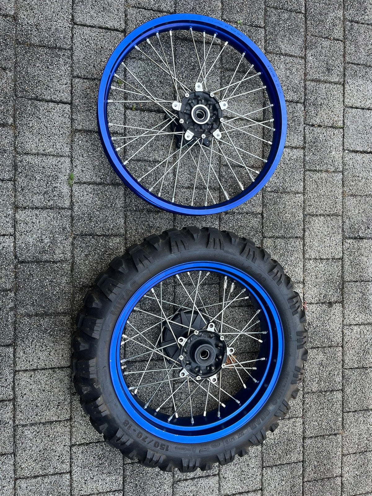 2 wielsets voor Tenere 700 blauw, Motoren, Ophalen of Verzenden, Gebruikt