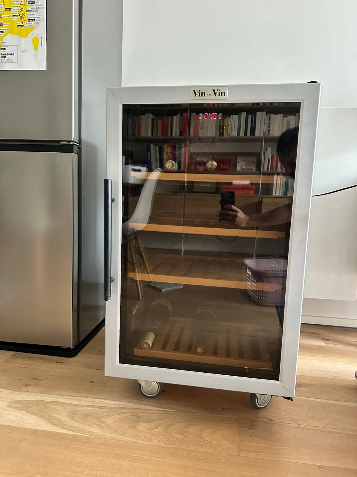 Cave à vin réfrigérée, Electroménager, Réfrigérateurs & Frigos, Utilisé, 100 à 150 litres, Moins de 85 cm, 45 à 60 cm, Enlèvement