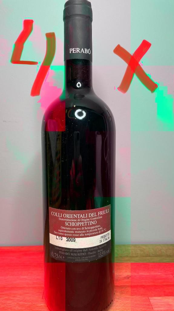 lot de 4X perabo schioppettino 2009, Collections, Enlèvement