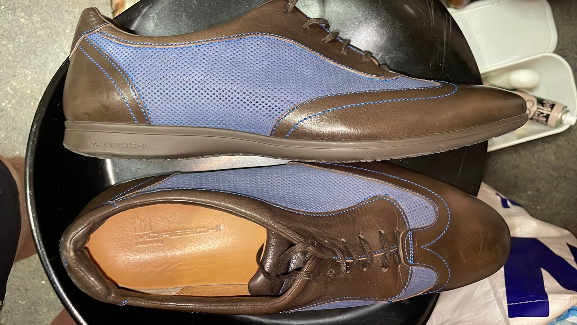 Luxe herenschoen van Moreschi – Made in Italy, Vêtements | Hommes, Chaussures, Chaussures à lacets, Comme neuf, Enlèvement, Bleu