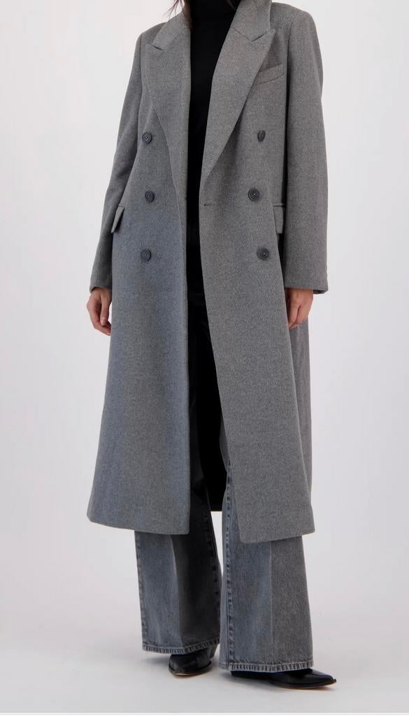 Grijze mantel Louise -  E5, Kleding | Heren, Ophalen, Nieuw, Overige maten, Grijs