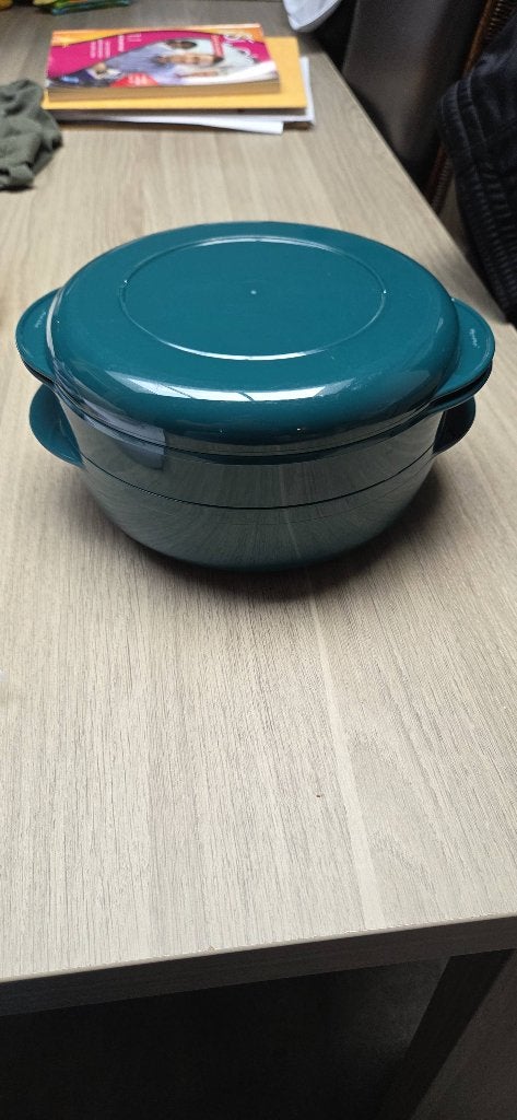 Tupperware microplus 1,5l, Enlèvement ou Envoi, Vert, Utilisé, Récipient ou Bol