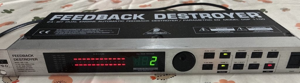 Behringer Feedback Destroyer DSP 1100 – 19" Rackmount, Ophalen, Zo goed als nieuw, Overige typen