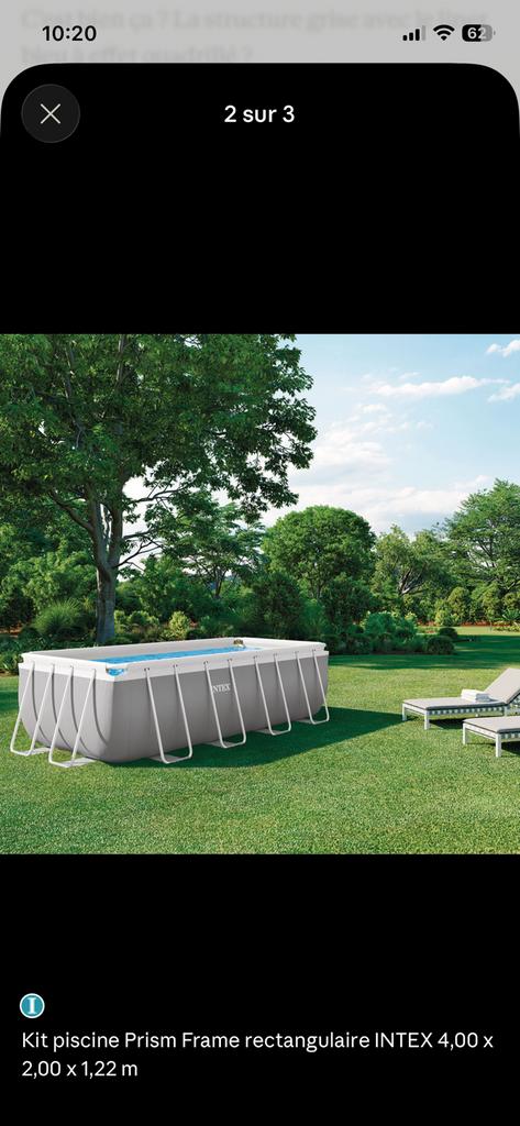 Piscine tubulaire intex, Jardin & Terrasse, Piscines, Utilisé, Piscines hors sol, Rectangulaire, Enlèvement