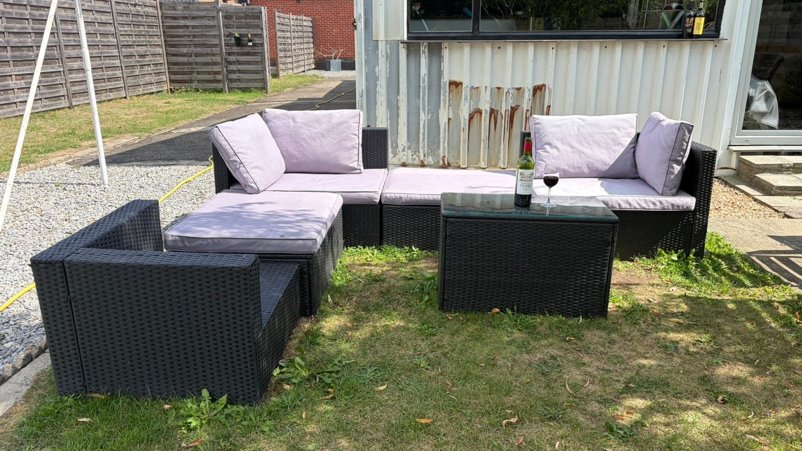 Tuin lounge, Ophalen, 5 zitplaatsen, Kunststof, Gebruikt