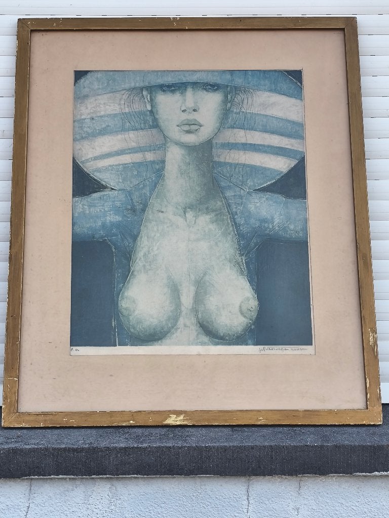 Lithographie épreuve d artiste signe jef van tuerenhout, Antiquités & Art, Enlèvement ou Envoi