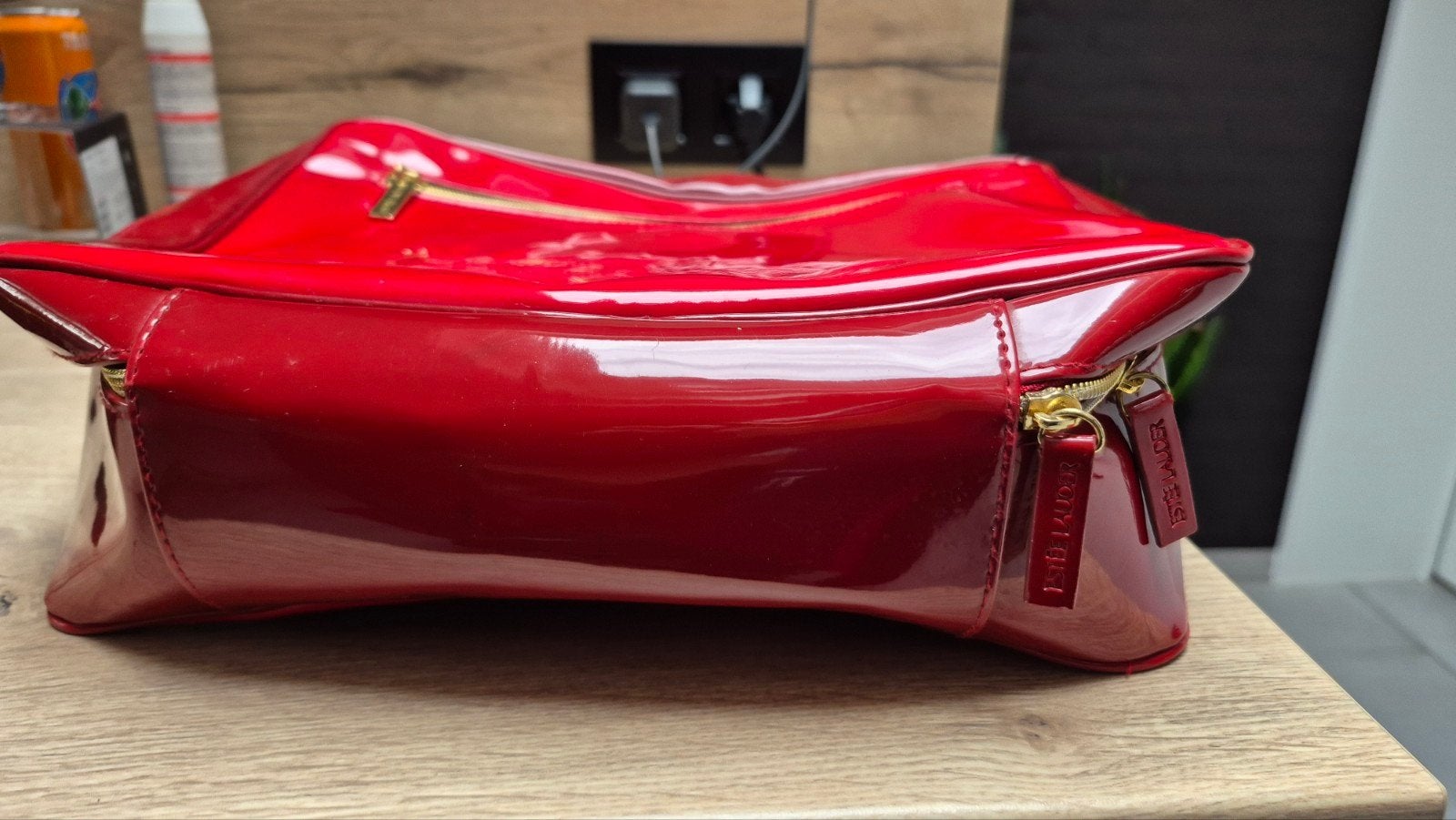 Vintage Estée Lauder rode beautycase – originele retro cosme, Ophalen of Verzenden, Rood