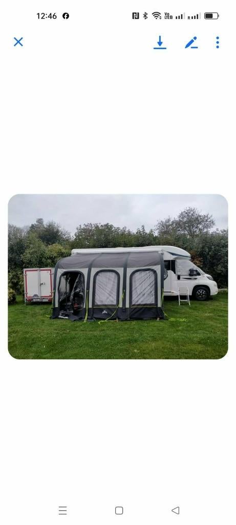 Opblaasbare voortent, Caravans en Kamperen, Ophalen, Zo goed als nieuw