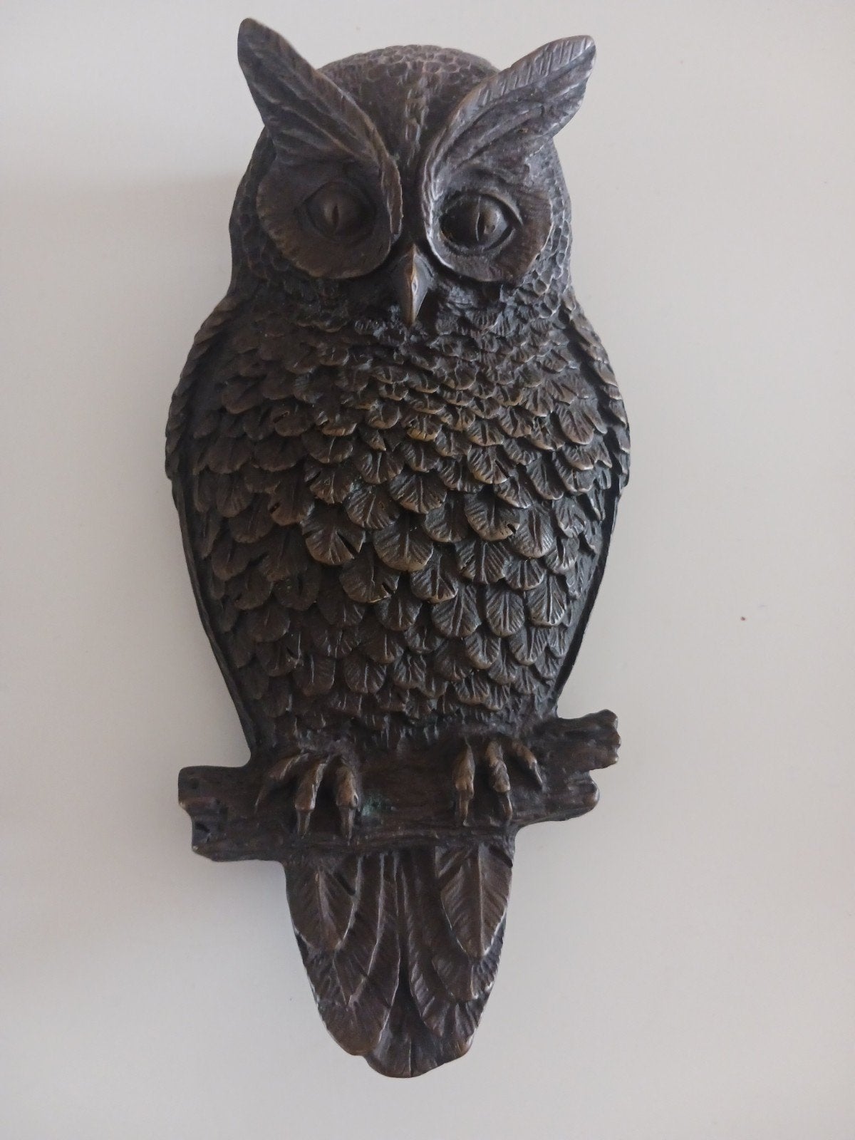 Deurklopper uil in messing, Ophalen of Verzenden