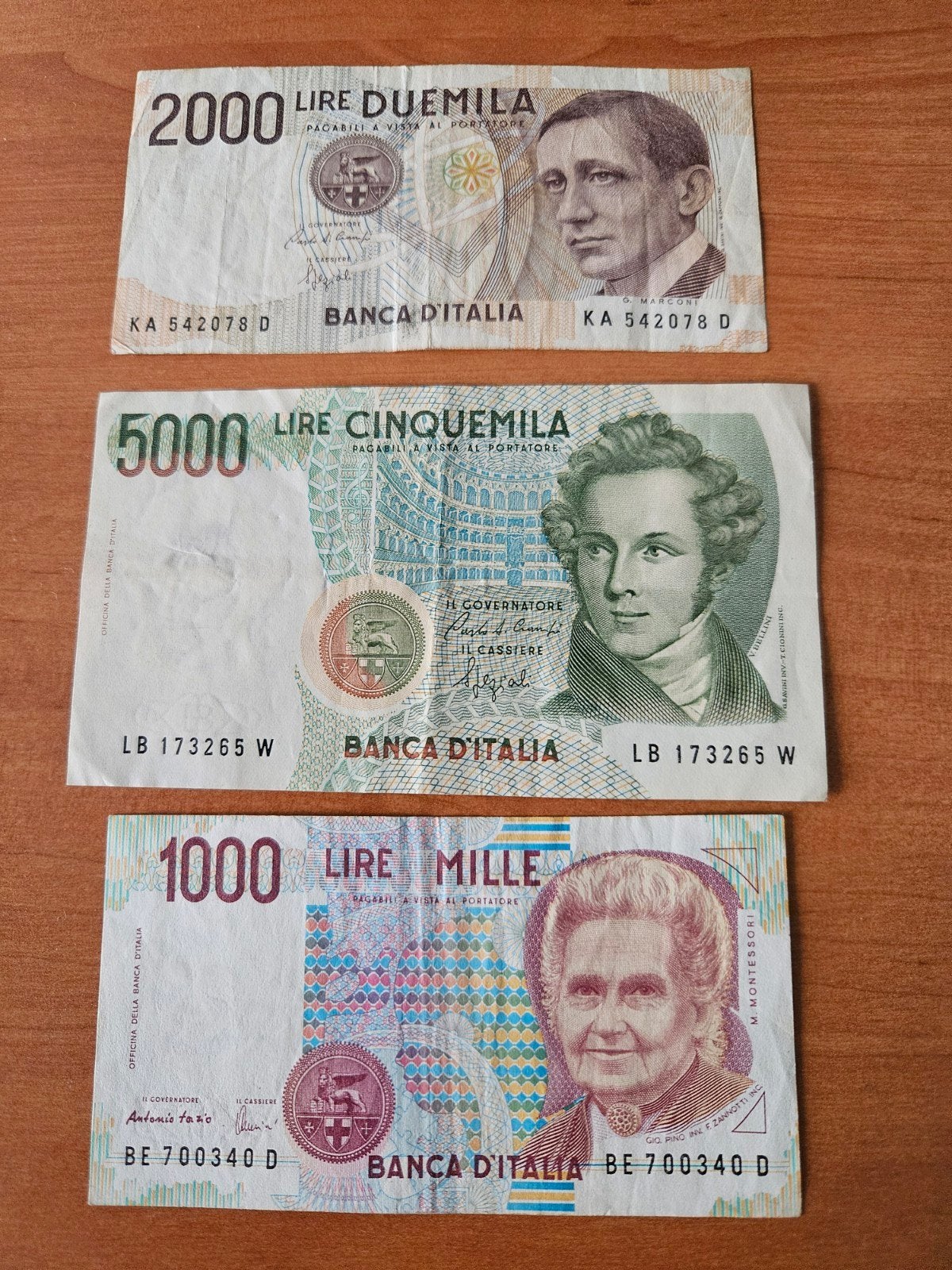 Set de 3 billets italiens, Enlèvement ou Envoi, Italie, Série