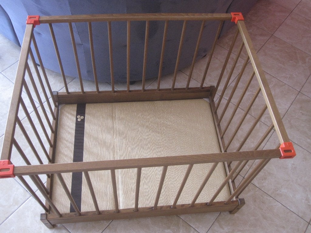 Houten babypark / kinderpark - babybox / kinderbox, Kinderen en Baby's, Babyparken, Ophalen, Zo goed als nieuw