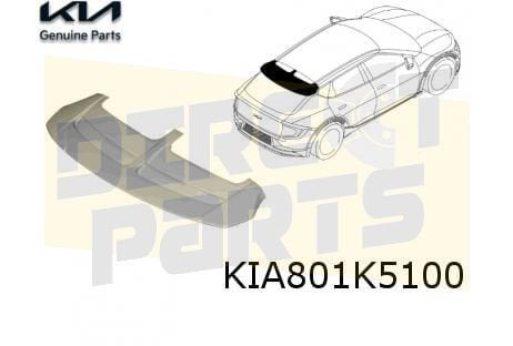 Kia EV6 spoiler achterklep (9/21-) Origineel! 87210CV000, Kia, -, Nieuw, Ophalen of Verzenden